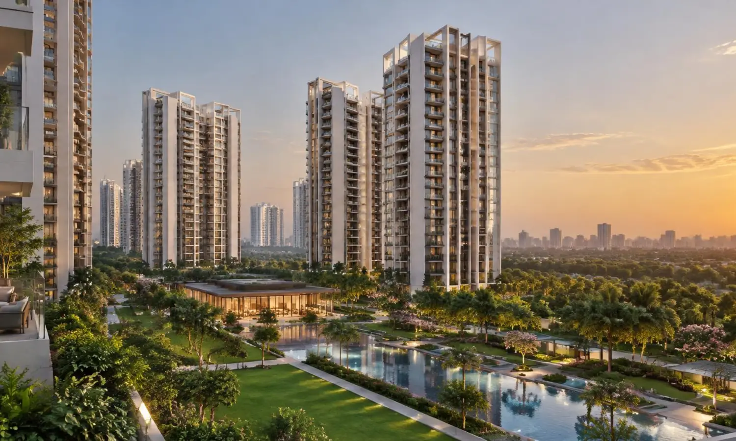 Architectural render of L&T Sector 86 Gurgaon towers