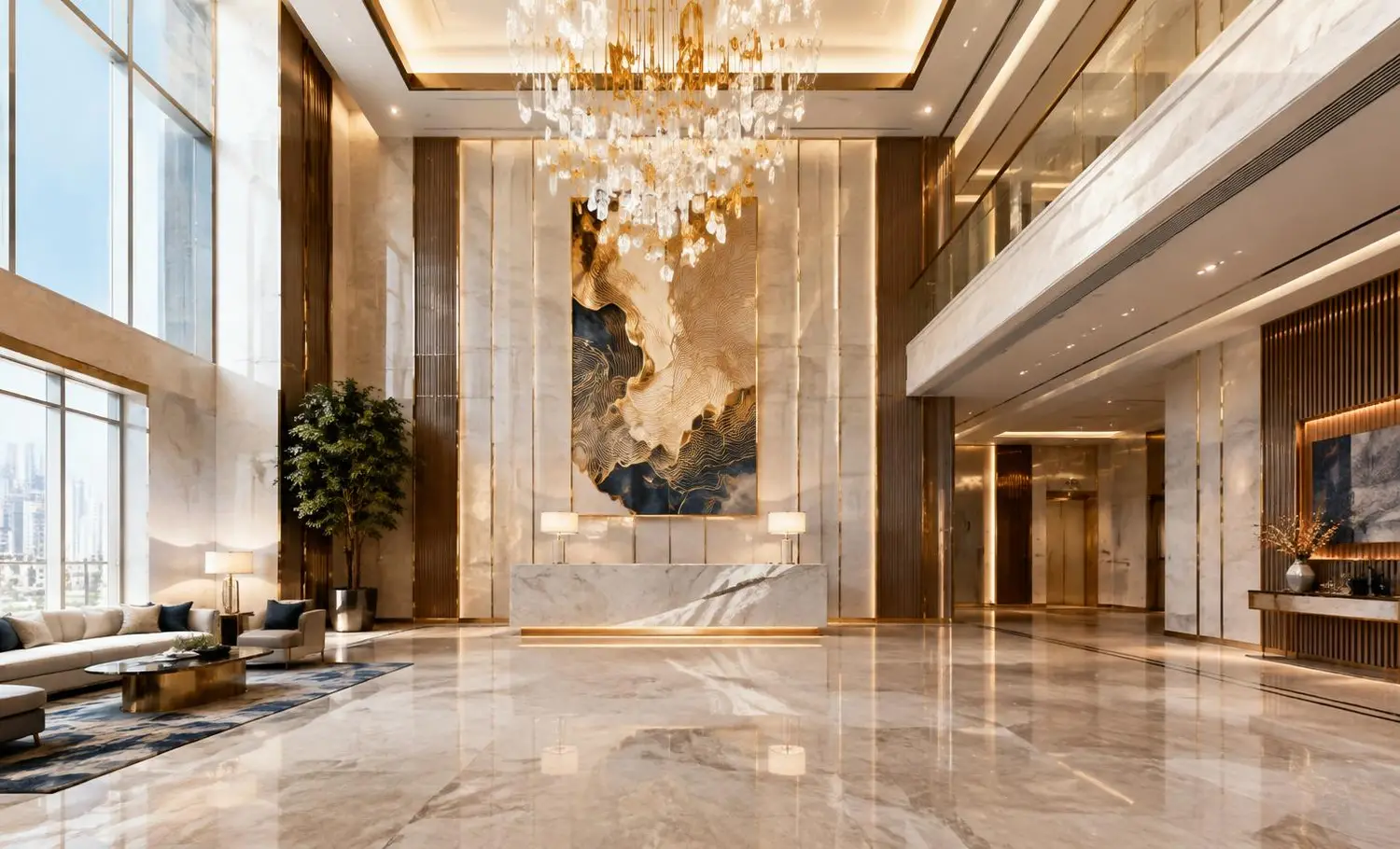 Lobby and interior vision at L&T Sector 86 Gurugram